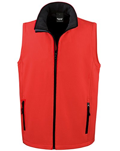 Core Printable Softshell Bodywarmer - Farbe: Red/Black - Größe: 4XL von Result