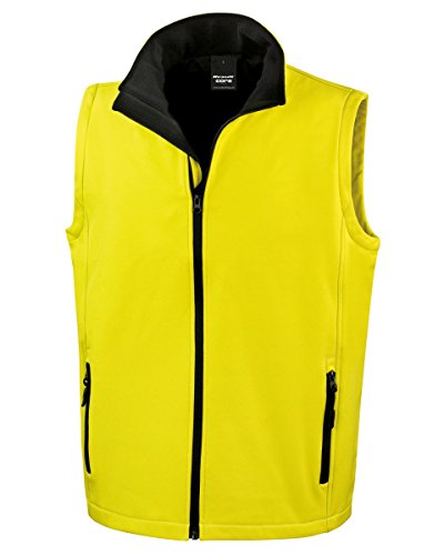 Core Printable Softshell Bodywarmer - Farbe: Yellow/Black - Größe: XXL von Result