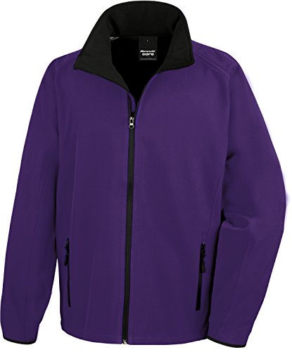 Ergebnis Kern Mens Druckbare Softshell Jacke - 7 Farben / - Purple / Black - 3XL von Result