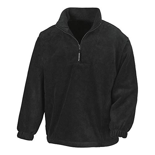 Result - 1/4 Zip Fleece Pullover S,Black von Result