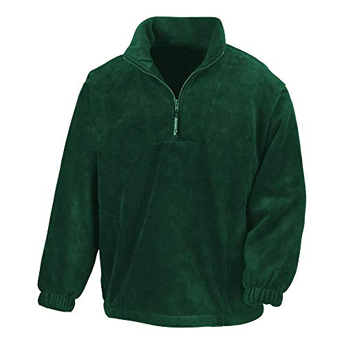 Result - 1/4 Zip Fleece Pullover S,Forest Green von Result