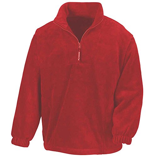 Result Active Fleece-Jacken mit kurzem Reißverschluss für Herren Gr. XX-Large, rot von Result