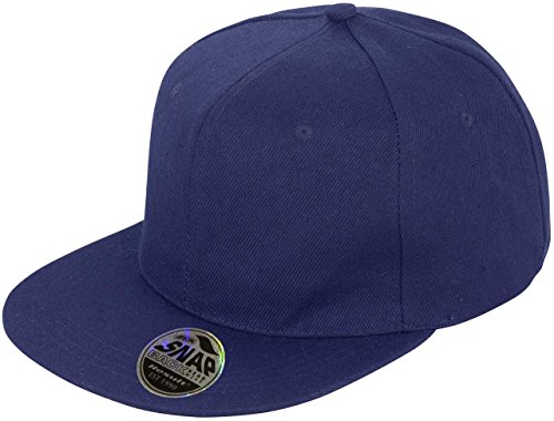 Result Core Bronx Original Flat Peak Slapback Cap verstellbar Hip Hop Bboy Hat Gr. Einheitsgröße, navy von Result