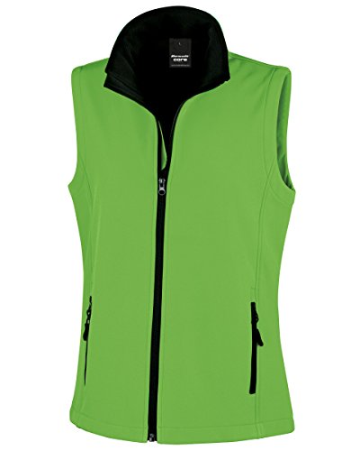 Result Core Damen Bodywarmer Coreprintable Softshell Mehrfarbig Vivid Green/Black XXL (18) von Result