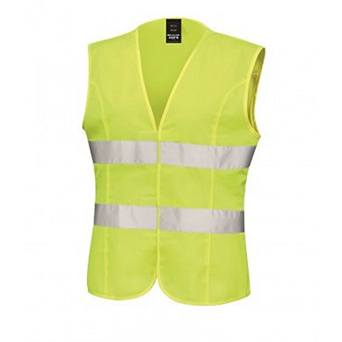 Result Core Damen Hi Vis Weste, Ärmellos (2XS) (Neongelb) von Result