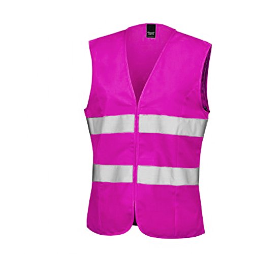 Result Core Damen Hi Vis Weste, Ärmellos (2XS) (Neonpink) von Result