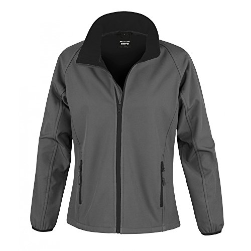 Result Core Damen Softshell-Jacke, bedruckbar (2XL) (Anthrazit/Schwarz) von Result