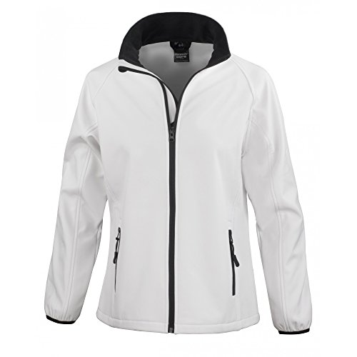 Result Core Damen Softshell-Jacke, bedruckbar (L) (Weiß/Schwarz) von Result