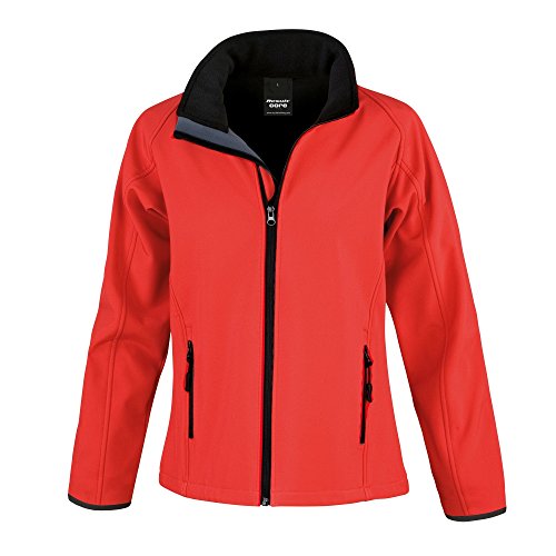 Result Core Damen Softshell-Jacke, bedruckbar (Large) (Rot/Schwarz) von Result