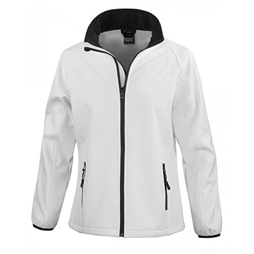 Result Core Damen Softshell-Jacke, bedruckbar (S) (Weiß/Schwarz) von Result