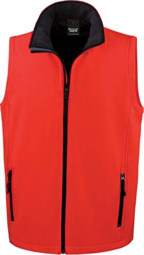 Result Core Herren Bodywarmer Core Printable Softshell Mehrfarbig Red/Black 3XL von Result