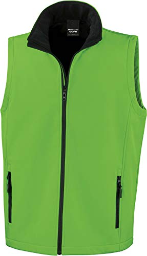 Result Core Herren Bodywarmer Core Printable Softshell Mehrfarbig Vivid Green/Black 3XL von Result