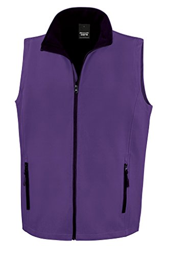 Result Core Herren Bodywarmer Core Printable Softshell R232M Purple/Black 3XL von Result