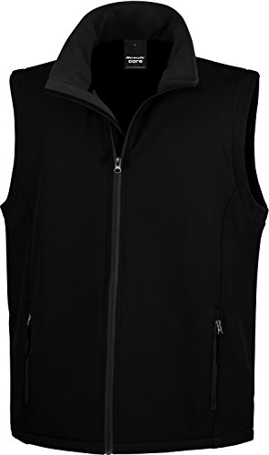 Result Core Herren Bodywarmer Core Printable Softshell Schwarz Black/Black L von Result