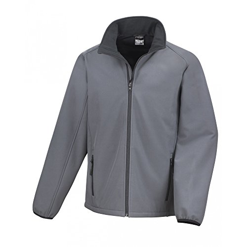 Result Core Herren Sofshell Jacke, bedruckbar (XL) (Graphit/Schwarz) von Result