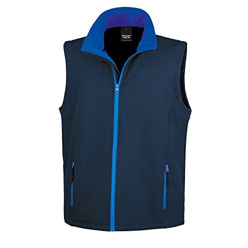 Ergebnis R232M Softshell, bedruckbar, Bodywarmer, Unisex, R232M, Marineblau/Königsblau, XXL von Result