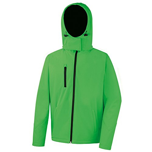 Result Core Herren Softshell Jacke Lite mit Kapuze (2XL) (Grün/Schwarz) von Result
