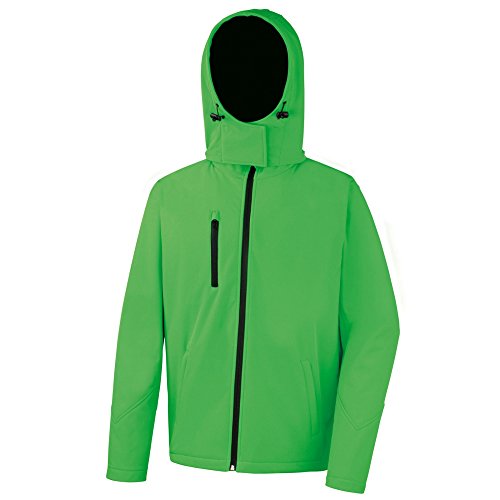 Result Core Herren Softshell Jacke Lite mit Kapuze (L) (Grün/Schwarz) von Result