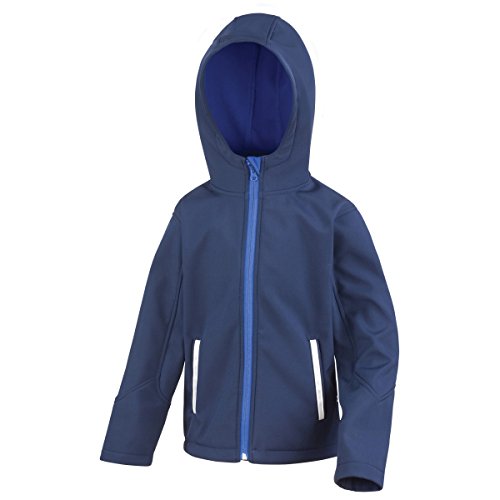 Result Core Kinder Junior Softshell-Jacke mit Kapuze (9/10 Jahre (132/140)) (Dunkelblau/Royal) von Result