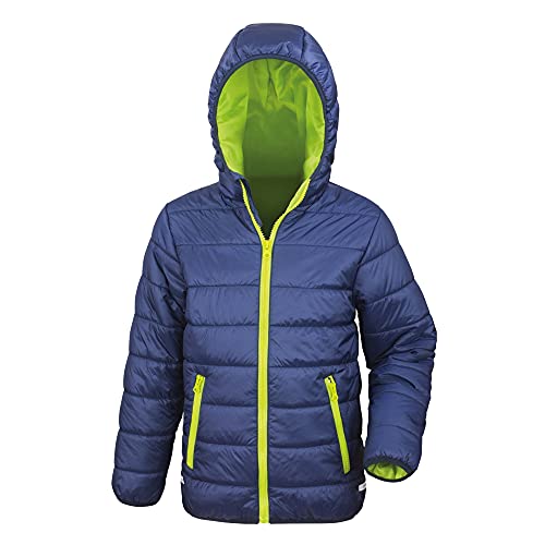 Result Core Kinder Junior Stepp-Jacke (S) (Marineblau/Lime) von Result