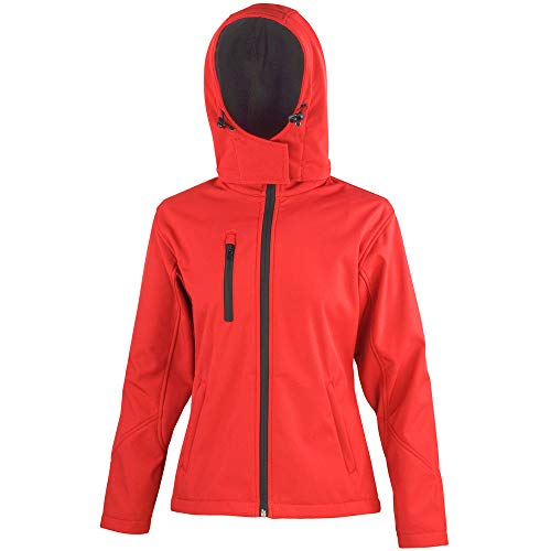 Result Core Lite Damen Softshell-Jacke mit Kapuze (XL) (Rot/Schwarz) von Result