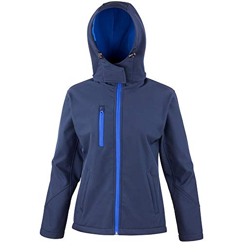 Result Core Lite Damen Softshell-Jacke mit Kapuze (XS) (Dunkelblau/Royal) von Result