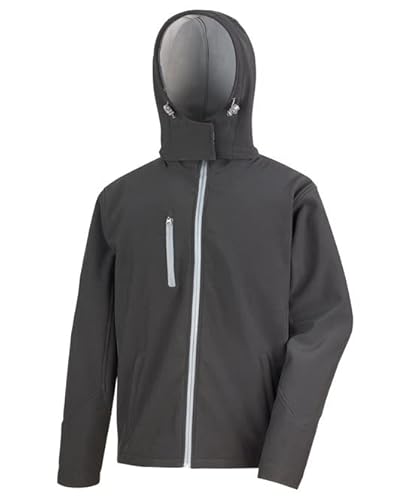 Result Core R230M Kern TX Leistung Softshell Jacke mit Kapuze - Schwarz/Grau - 2XL von Result