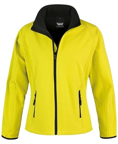 Result Core R231F Damen Druckbar Softshell Jacke - Gelb/Schwarz - L von Result