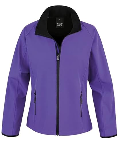 Result Core R231F Damen Druckbar Softshell Jacke - Violett/Schwarz - XL von Result