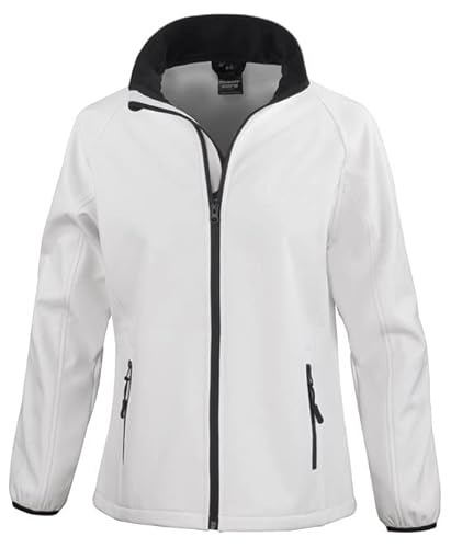 Result Core R231F Damen Druckbar Softshell Jacke - Weiß/Schwarz - 2XL von Result