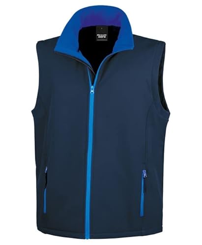 Result Core R232M Herren Druckbar Softshell Körperwärmer - Marine/Königsblau - 3XL von Result