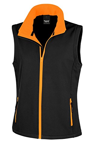 Result Core Womans Softshell Bodywarmer - 7 Colours/XS-2X - Black/Orange - M von Result