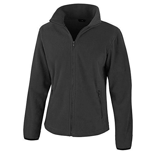 Result Damen Core Fashion Fit Fleece-Oberteil/Fleecejacke (L) (Schwarz) von Result