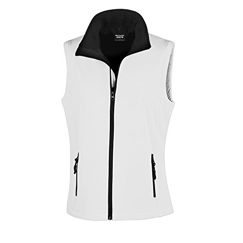 Result Damen Core Printable Bodywarmer Outdoor Weste, Weiß (WHI/Blk), 44 von Result