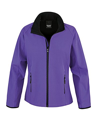 Result Damen R231F Bedruckbare Softshell-Jacke, violett/schwarz, 2X-Large/Size 18 von Result
