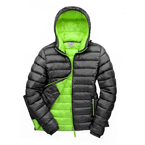 Result Damen Winterjacke Snow Bird Hooded Jacket Mehrfarbig Black/Lime XXL (18) von Result