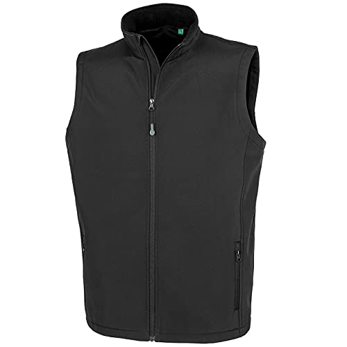 Result Genuine Recycled Men´s Recycled 2-Layer Printable Softshell Bodywarmer Black L (RT902) von Result