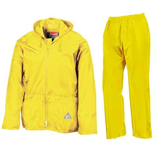 Result Heavyweight waterproof jacket/trouser suit Neon Yellow L von Result