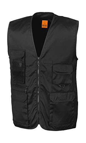 Result Herren Bodywarmer Work-Guard Safari Waistcoat R045X Black L von Result