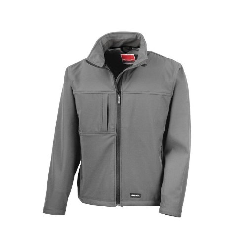 Result Herren Classic Softshell-Jacke (L) (Grau) von Result