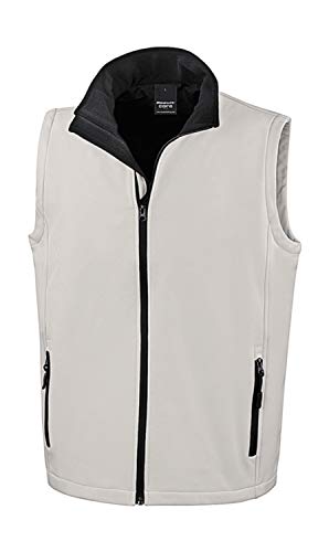 Result Herren Core Printable Bodywarmer Jacke, Weiß (WHI/Blk R232mwhbkmd), S von Result