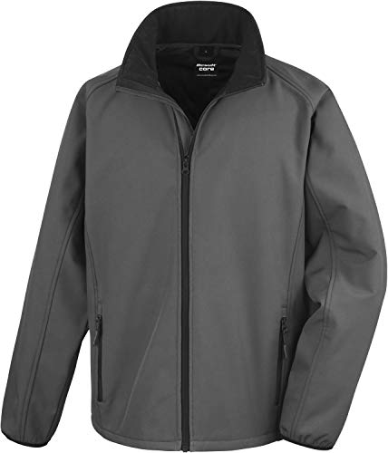 Result Herren Core Printable Soft Shell Jacke, Grau (Cha/Blk R231mchbkxl), XXXL von Result