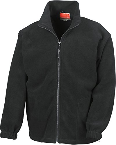 Result Herren Fleece-Jacke, Antipilling L,Schwarz von Result