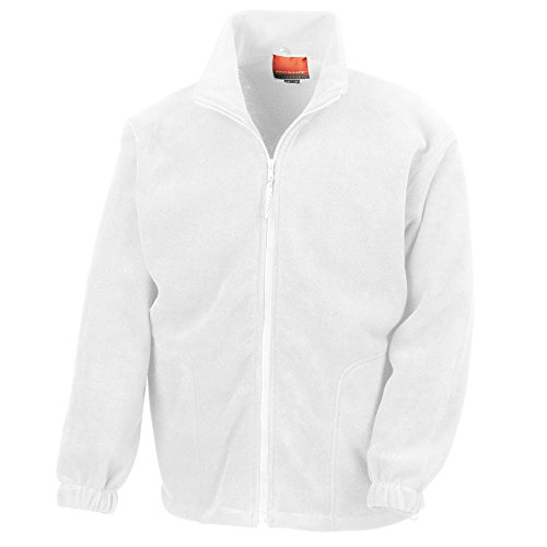 Result Herren Fleece-Jacke, Antipilling L,Weiß von Result