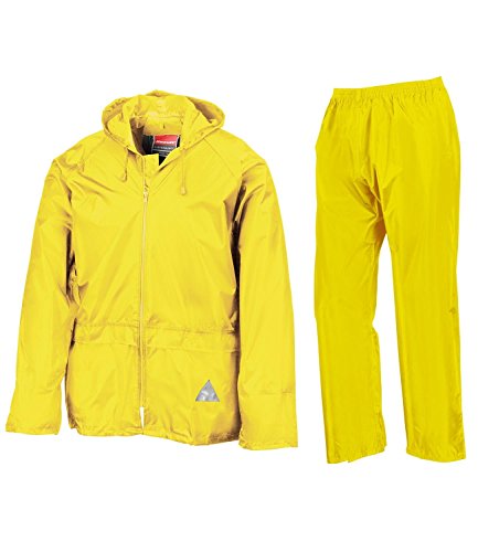 Result Herren Heavyweight Waterproof Jacket & Trouser Set Regenmantel, Grün-Green (Lime Green), Medium von Result