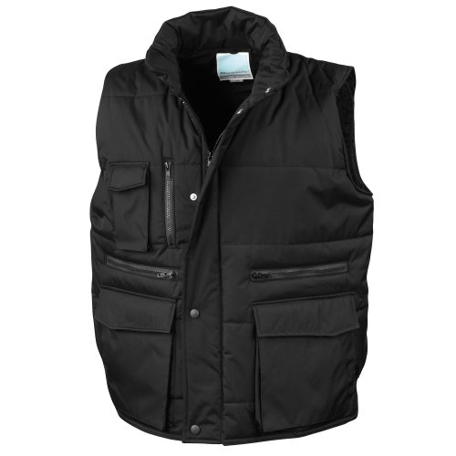 Result Herren Lance Bodywarmer / Weste mit zahlreichen Taschen, winddicht, wasserabweisend XL,Schwarz von Result