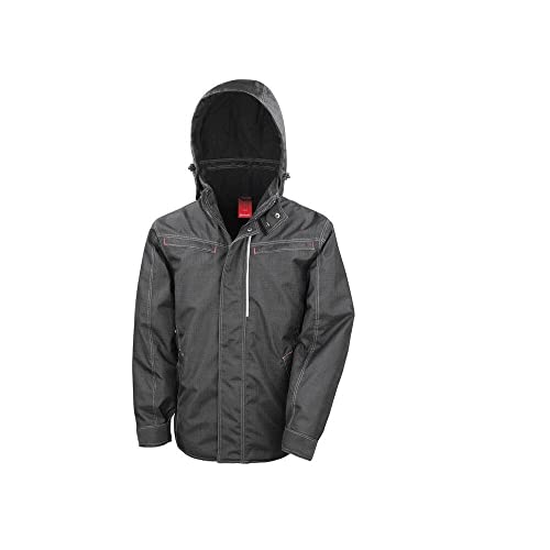 Result Herren Rugged Denim Textued Jacket Jacke, Schwarz (Black), XXXXL von Result