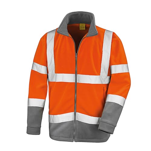 Result Herren Safeguard Micro Fleece Jacke, Orange (Ora/Wg Gry R329xorwg2x), Large von Result