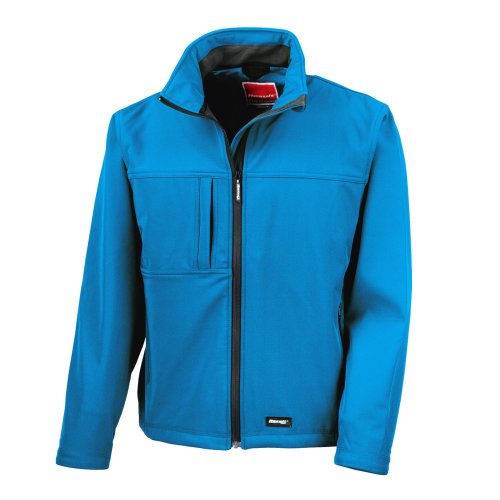 Result Herren Softshell-Jacke/Multifunktionsjacke, 3-lagig, wasserfest, atmungsaktiv (2XL) (Azurblau) von Result