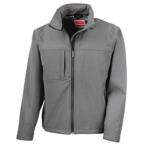 Result Herren Softshell-Jacke/Multifunktionsjacke, 3-lagig, wasserfest, atmungsaktiv (2XL) (Grau) von Result